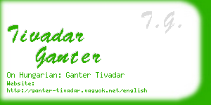 tivadar ganter business card